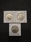 3 Uncirculated 1967 & 69 D Silver Kennedy Half Dollar Coins