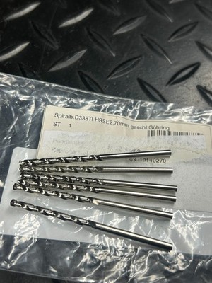 Neu 2 Stk. Gühring Spiralbohrer Ø 2,7 mm DIN 338 HSSE HSCO