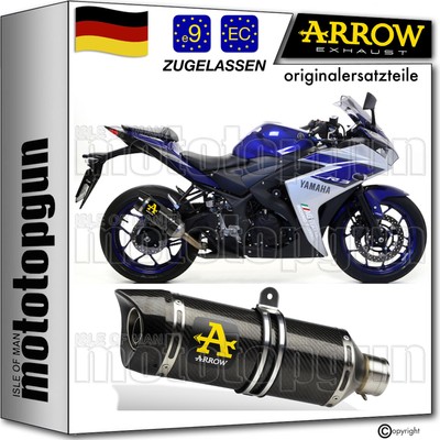 auspuff zugelassen carbon c thunder arrow fur yamaha yzf r3 2015 15 2016 16