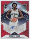 2021-22 Herbert Jones Rookie Card Panini Phoenix Red Auto #PRA-HER Pelicans
