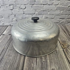 Vintage Aluminum Metal Cake Pie Cover Dome Lid 10”