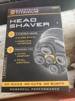 MicroTouch Titanium Rechargeable Men's Head Shaver Electric Black - Free Ship