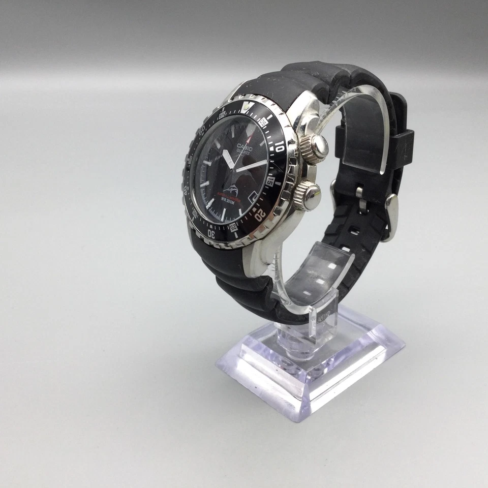 Casio MDV-102 Duro Marlin Watch Mens 40mm Black Date WR 200M Diver New Battery - Image 4 of 4