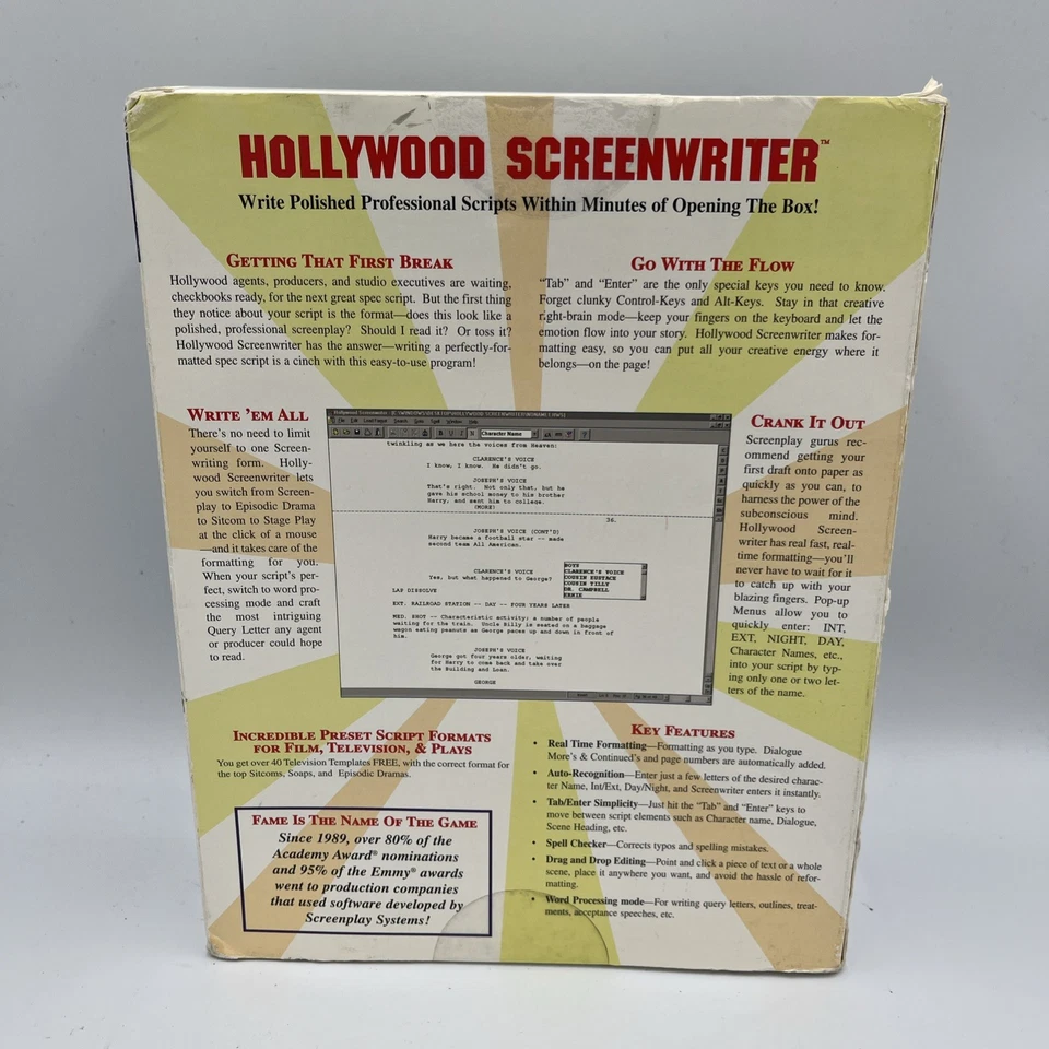 Vintage • Hollywood Screenwriter • Write Professional Scripts • Rare • Sealed! - Image 2 of 4