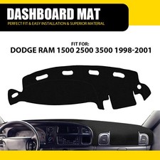 Black Dashboard Dash Cover Mat Carpet Pad For 1998-01 Dodge Ram 1500 2500 3500 Black Dashboard Dash Cover Mat Carpet Pad For 1998-01 Dodge Ram 1500 2500 3500