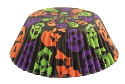 Fox Run 6879 Fluorescent Skull Bake Cups Standard 50 Cups