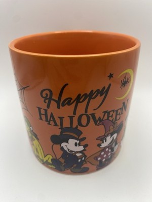 Disney Halloween Lg Coffee Mug w/ Mickey Minnie Donald Daisy Pluto 