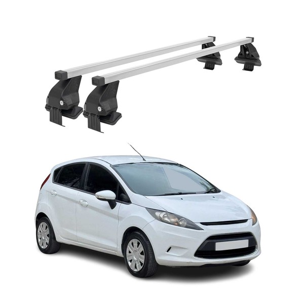 Menabo DachträGer GrundtäGer FüR Ford Fiesta 2008-2013 50Kg Stahl Silber 2 Tlg-image