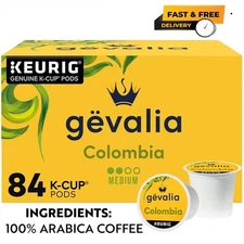 Gevalia Colombia K-Cup Coffee Pods, for a Keto and Low Carb Lifestyle, 84 ct Box