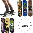 Childrens Kids Beginners Skateboard 17'' x 5" Wooden Board Free Style Deck NEW