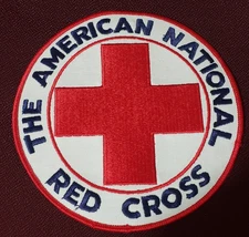 American Red Cross Embroided Patch Large Vintage Sewing Crafts