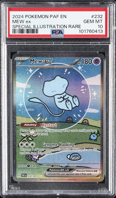 2024 POKEMON PAF EN-PALDEAN FATES SPECIAL ILLUSTRATION RARE #232 MEW EX PSA 10