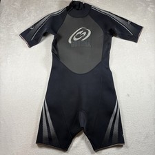 Gotcha Gear Mens Wetsuit Men  s L Black Half Short Sleeve Swim 2/2 Titanium