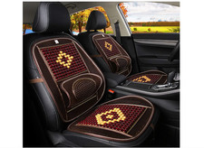 Funda de asiento c moda con cuentas de madera y malla lumbar ventilada y refresc