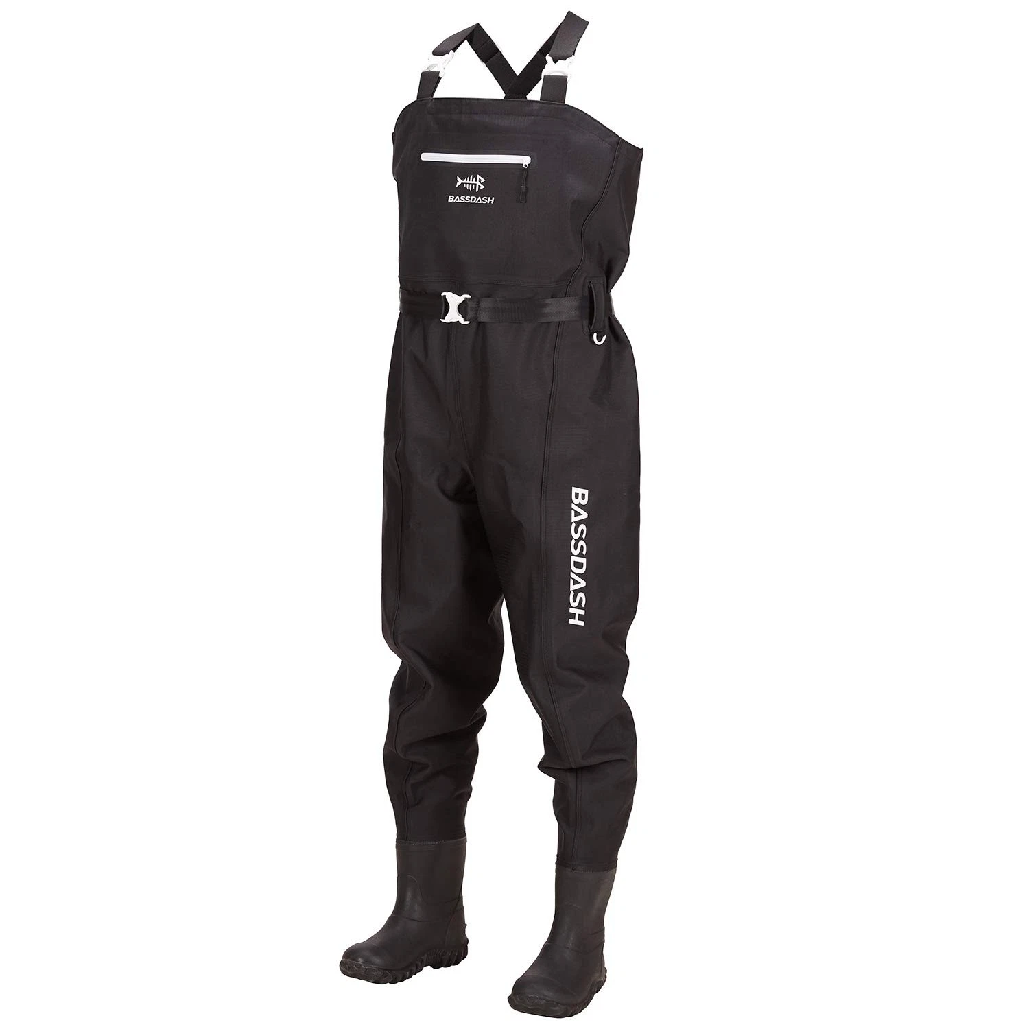 BASSDASH 3D Boot Foot Game Wader Ultra High 2X-Large 11-12, Black Plaid