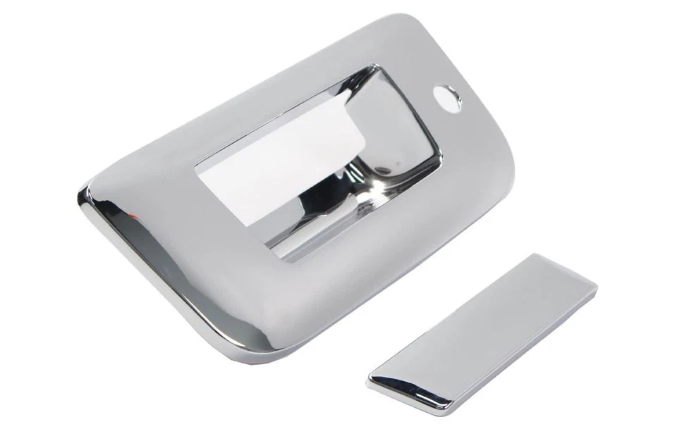 Cubierta de manija de puerta trasera cromada para Chevy Silverado/GMC Sierra 2007-2013 con ojo de cerradura Foto 2 de 4