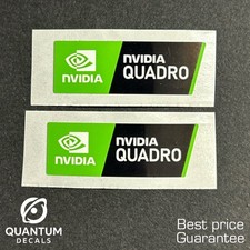 2x OEM NVIDIA Quadro Desktop / Laptop sticker label NEW 35mm x 12mm