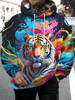 Vibrant Tiger Energy 3D All Over Print Hoodie - Adults & Youth