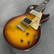 Jimmy page LP Electric Guitar flame maple top solid body chrome hardware