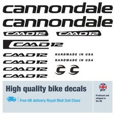 Cannondale CAAD set 12 decalcomanie con protezione bici gratuita (confezione da 28) consegna gratuita