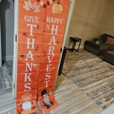 Fall Front Door Signs With Top Hangers Set Of 2 Featuring Seasonal Gnomes