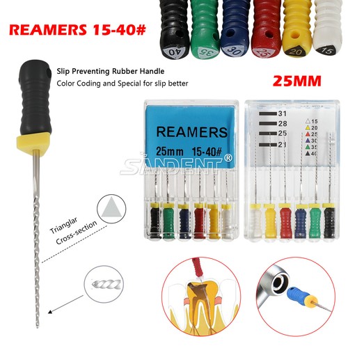 10-100Confezioni 25mm Dentale Endo Radice Canale File Alesatori Acciaio Inox Uso Manuale - Foto 64 di 65