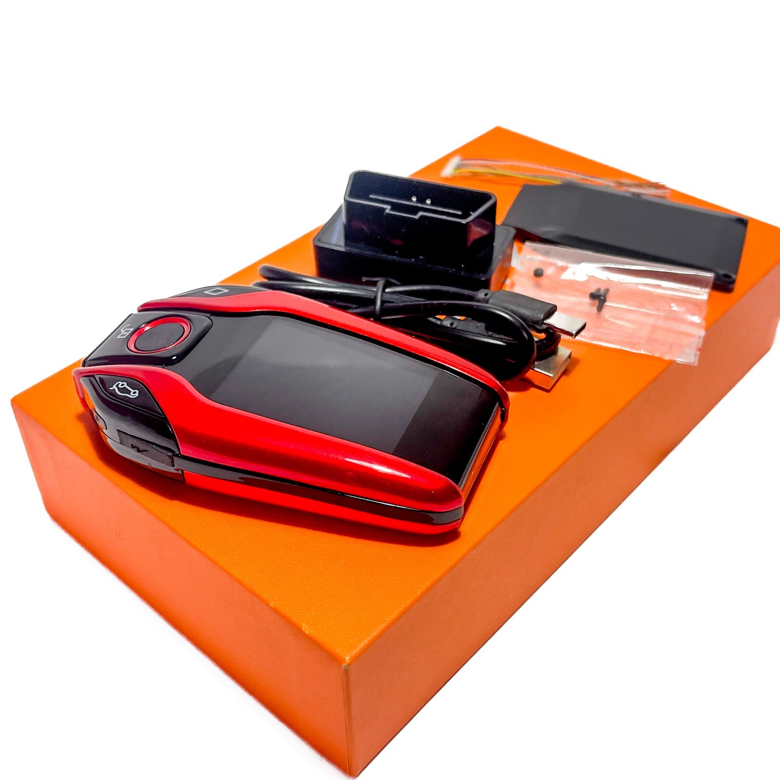 Smart LCD Car Key Touch Screen PKE Keyless Entry Kit OBD Adapter Universal Fob