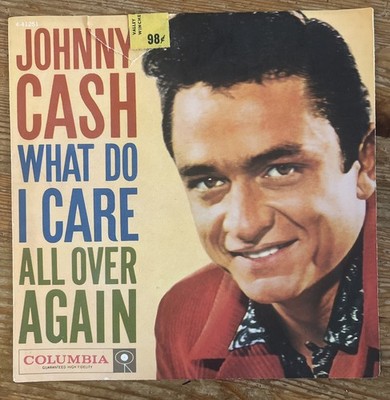 Johnny Cash All Over Again 45 rpm Record Picture Sleeve Paper Cover Only