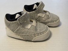 Nike Air Jordan 3 Retro Infant Crib White Grey Cement 315111-101 Size 2C Shoes