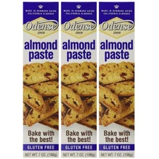 3 Boxes of Odense Pure Almond Paste 7oz Each