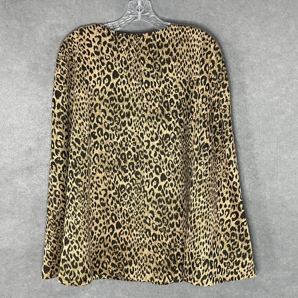 Anne Klein Cape Women's Sz M Animal Print Cloak Overcoat Old Money Mob Wife - Image 2 of 4
