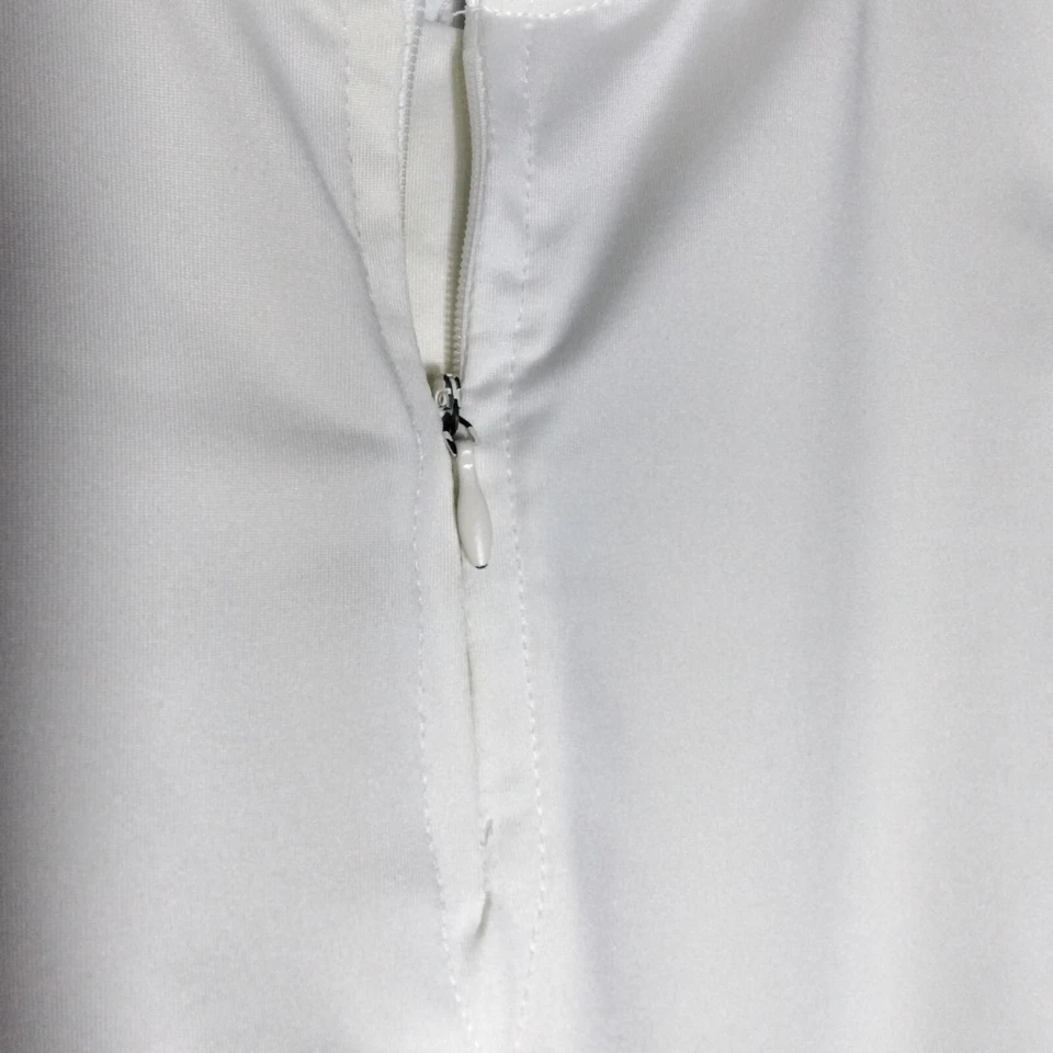 Camiseta sin mangas K Swiss para mujer talla S blanca rosa en contraste sin mangas cremallera ropa deportiva Foto 2 de 4