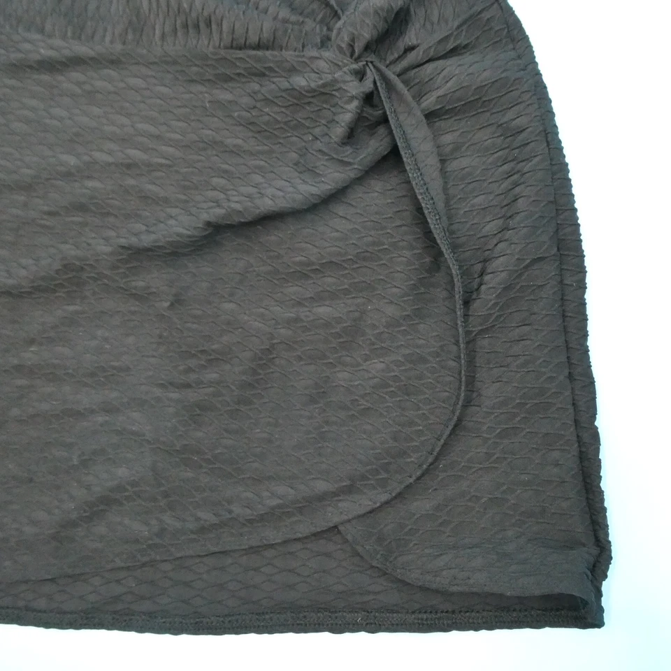 Victorias Secret Medium Large Black Twist Cover Up Wrap Skirt Bikini Bottom New - Image 4 of 4