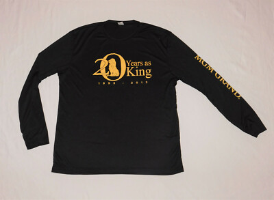 MGM Grand Las Vegas 20 Year Anniversary Dry Wicking Long Slve Shirt XL NEW