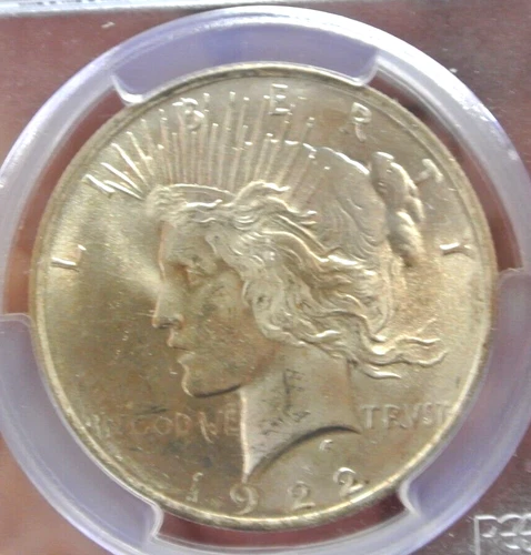 1922 PCGS Grade MS 64 Peace Silver Dollar