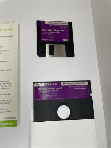 Operation Neptune PC Game IBM Tandy 3.5" 5.25" Discs 1992 - Picture 10 of 16