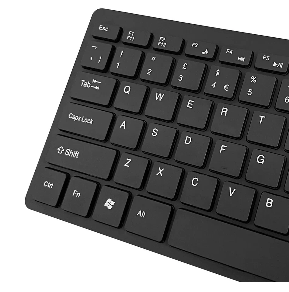 Mini USB Black UK Qwerty Layout Keyboard Suitable For Windows & Mac New - Image 4 of 4