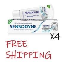 Sensodyne Repair & Protect Whitening Toothpaste Powered by Novamin 75ml x4 tube