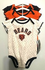 NFL Team Apparel Chicago Bears 3 Piece Body Suit Infant 3-6 m or 18 Months NWT