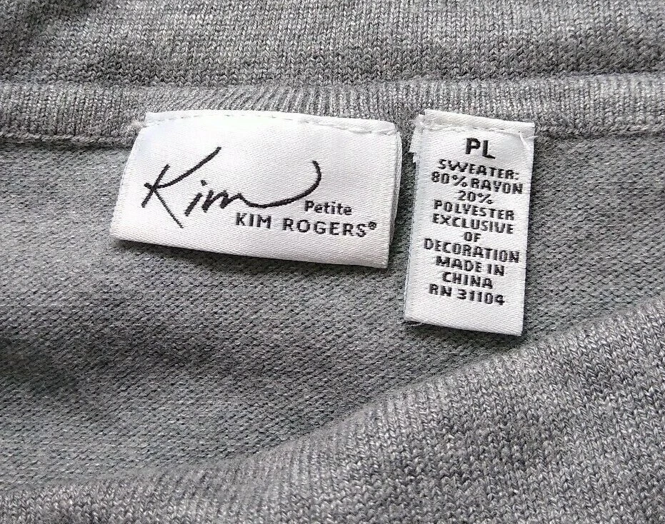 Suéter Kim Rogers Capucha Cuello Con Borlas Flecos Manga 3/4 Pequeño Grande Gris Rayón Foto 4 de 4