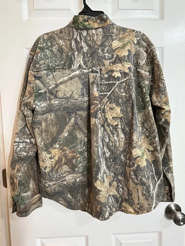 Camisa de caça camuflada ScentBlocker masculina M S3 borda de árvore real manga longa botão para baixo - Imagem 2 de 4
