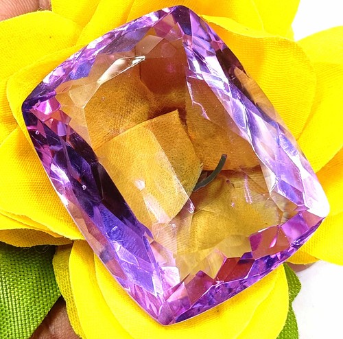 Transparent 330 Carat Ethiopian Emerald Cut Purple Opal Certified Loose Gemstone - Picture 12 of 13