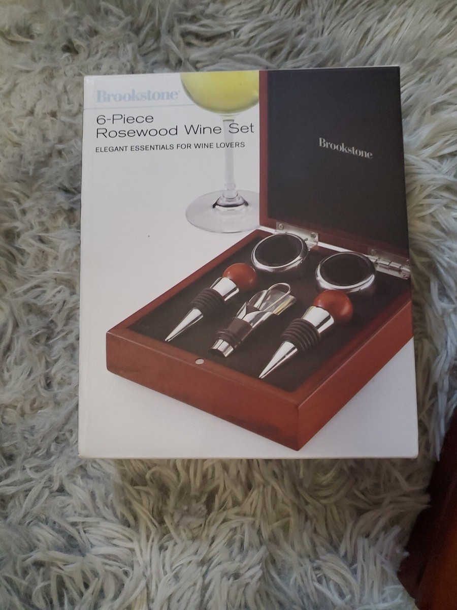 Brookstone 6-Piece Rosewood Wine Set NIB Open Box | eBay Brookstone 6-Piece Rosewood Wine Set NIB Open Box | eBay