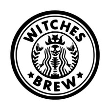 Witches Brew Coffee Decal 2 4.25"x4.25" Choose Color