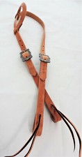  Berry Cart Buckle One Ear Hermann Oak Harness Leather Headstall Horse Water Tie