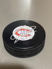 Cayden Primeau signed Montreal Canadiens puck  autographed