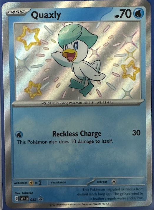 quaxly shiny pokemon card Pokemon - Quaxly - Shiny Holo Rare - Promo - SVP 082
