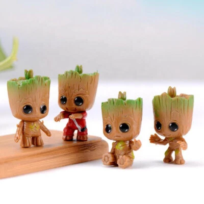 MARKENLOS Baby Groot Mini Figuren 4-er Set Action Marvel GUARDIANS OF THE GALAXY Miniatur