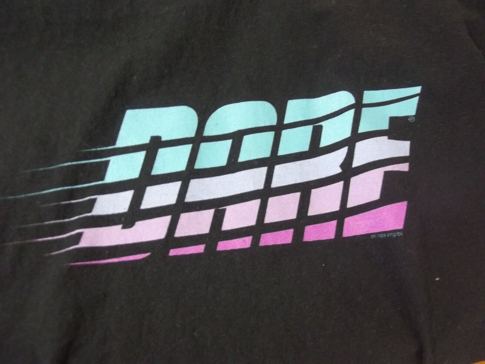 Vintage DARE Neon Logo T-SHIRT Sz LARGE 90s Rainb… - image 5