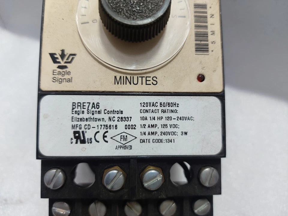Eagle Signal Controls BRE7A6 Wash Timer 120VAC 50/60Hz - Image 2 of 4